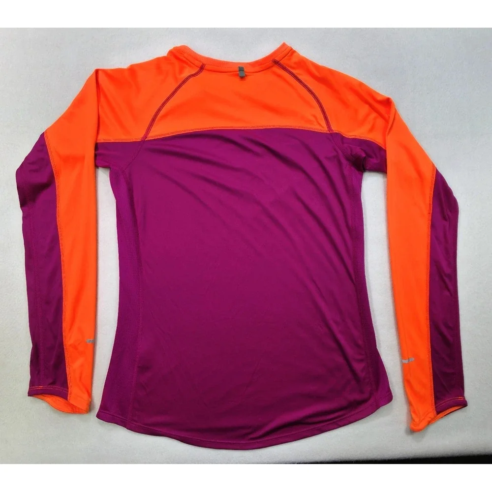 Nike Miler Dri-FIT‎ Running Shirt Womens M LIMITED USE Long Sleeve Reflective